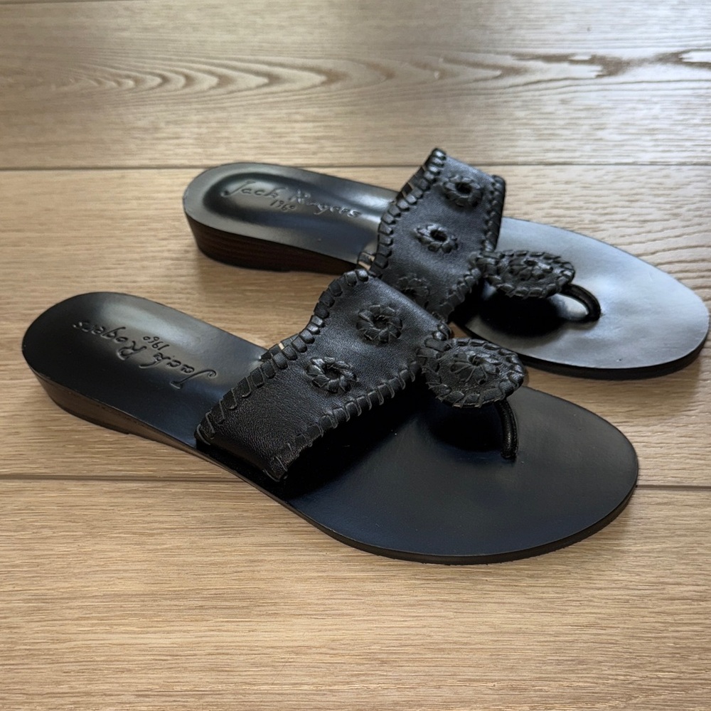 Jack Rogers Capri leather wedge sandals